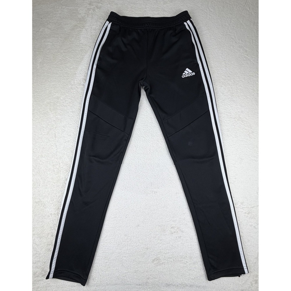 Adidas‎ Climacool Tapered Fit Athletic Pants, Black/White L Youth Zipper Bottoms